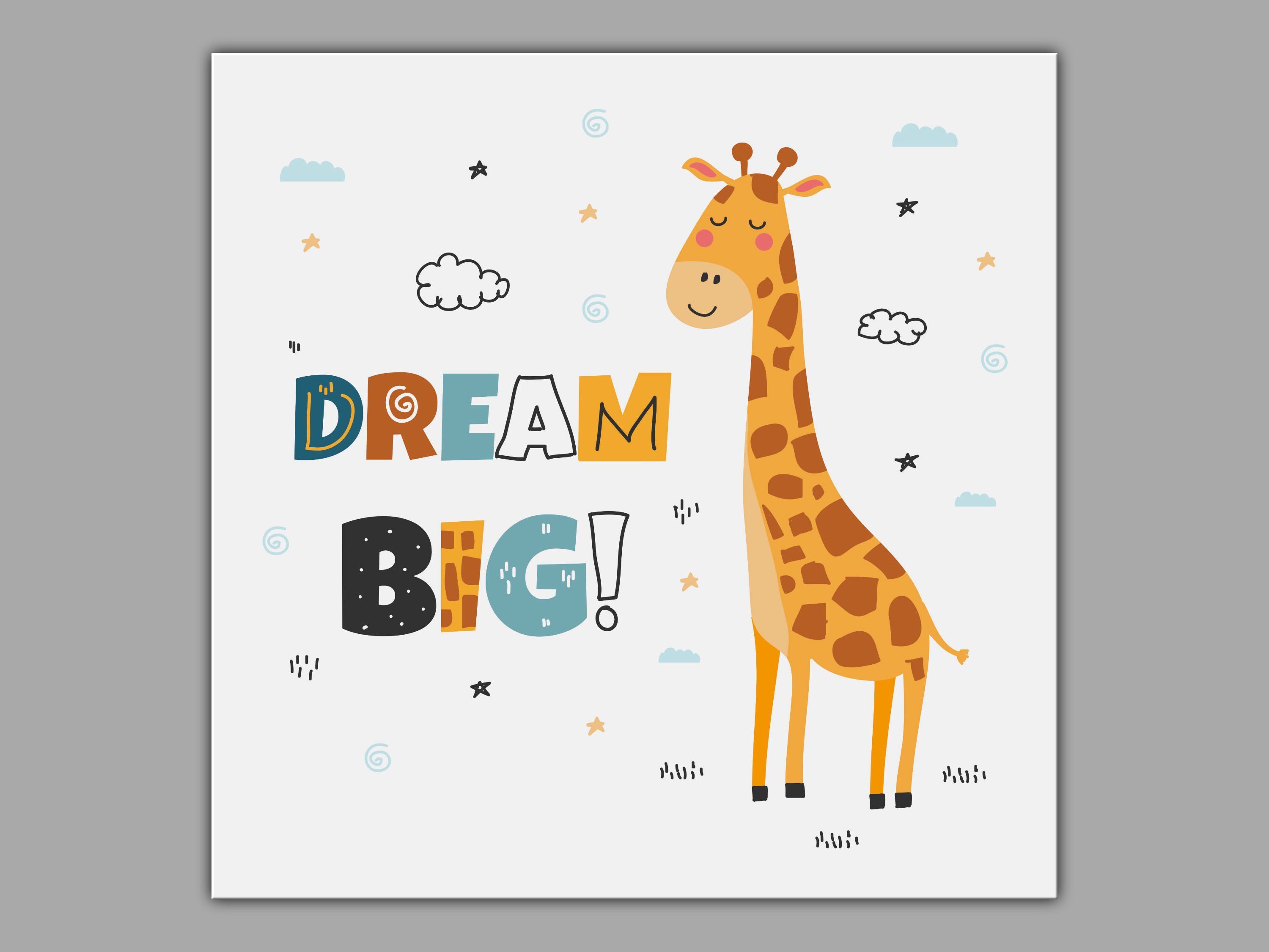 Dream Big Canvas Wall Art Print Etsy