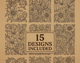 Vintage Floral Engraving SVG: Western Leather Tooling Pattern