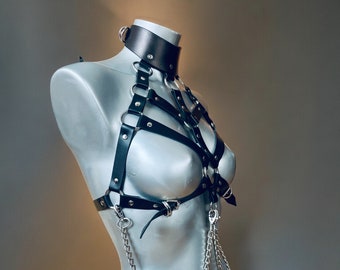 Leather Chest Harness Pattern – PDF SVG A4 Us Letter – Adjustable Size XS to L