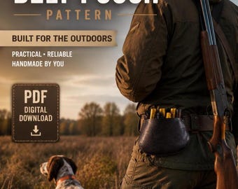 Leather Belt Pouch Pattern PDF – Versatile Utility Bag Template – A4 – Easy DIY – Digital Download