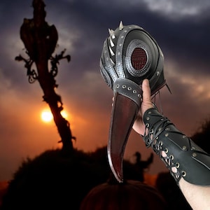 Motif de masque de médecin de la peste PDF et SVG - Modèle de masque en cuir intégral - A4 et lettre US - Cosplay, Halloween - téléchargement numérique