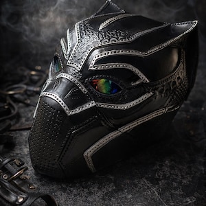 Black Panther Leather Helmet Pattern: Cosplay PDF Template (A4, Size 58-60)