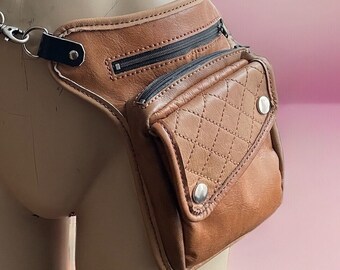 LEATHER HIP BAG 3 pockets - Pattern Pdf File