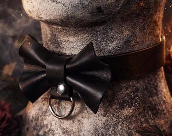Leather Bow Tie Choker Pattern, Adjustable DIY (Digital Download)