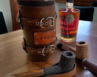 Leather Pipe Case Pattern – PDF File for Tobacco Pipe Pouch – A4 Ready to Print