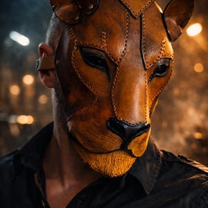 Leather Lion Mask Pattern – Adult & Child DIY Cosplay (pdf, svg, dxf)