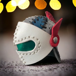 Modèle de porte-clés casque Duke Fleed PDF - Porte-clés en cuir - DIY facile - A4 - Téléchargement numérique