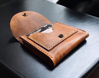 Leather Card Wallet Pattern – DIY 2-Pocket Design (pdf, svg, dxf)