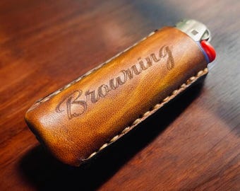 Modèle de porte-briquet en cuir - Taille BIC - Téléchargement numérique PDF