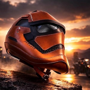 Patrón de casco de cuero (3 tamaños, plantilla PDF) para cosplay y bricolaje