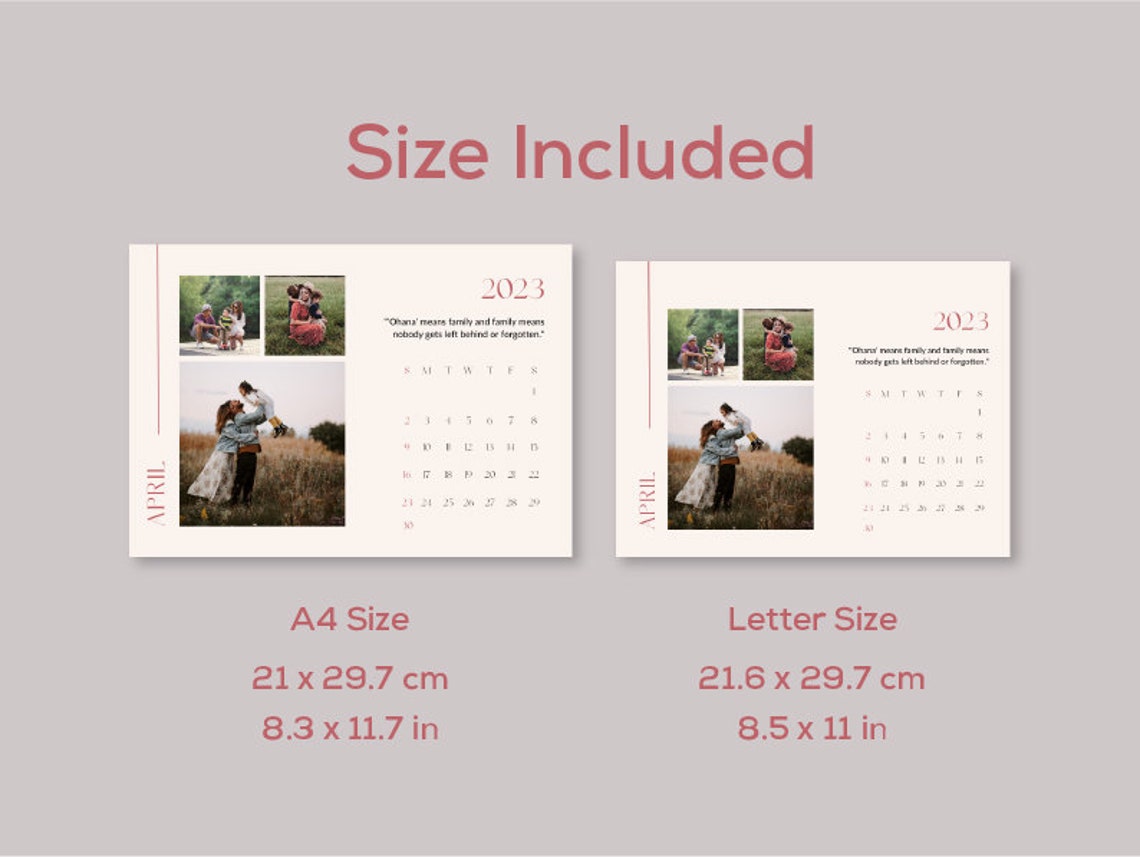 Editable Canva 2023 Family Calendar Template Printable 2023 Etsy UK