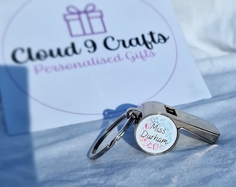 Personalised Teacher Whistle, Personalised Whistle, Whistle with Teacher Design, Whistle with Name