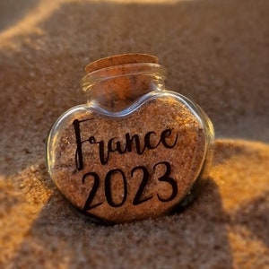 Sand Jar. Glass Jar for Sand. Holiday Keepsake. Honeymoon Keepsake. First Holiday Keepsake