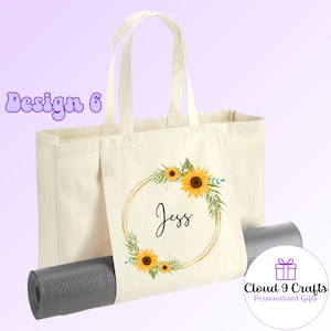 Personalised Pilates Mat Bag | Custom Cotton Pilates Bag | Pilates Gift | Pilates Accessories | Mat Carrier | Studio Tote | Fitness Bag