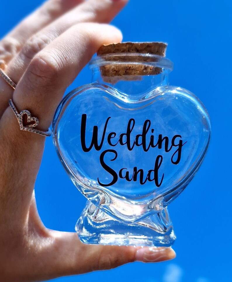 Sand Jar. Glass Jar for Sand. Holiday Keepsake. Honeymoon Keepsake. First Holiday Keepsake