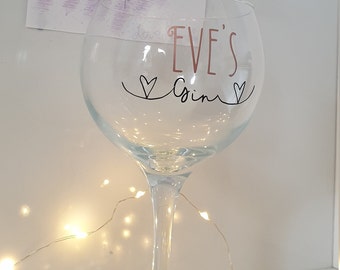 Personalised Gin glass, Gin glass personalised to you, Gin Glass with Name, Gin Glass with Name, Personalised Glass, Gin Gifts, Gift for her