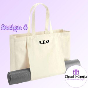 Personalised Cotton Yoga Mat Bag: Custom Tote, Eco Friendly
