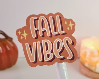 Naklejka Fall Vibes | Naklejka jesień | Naklejka na komputer | Wodoodporna