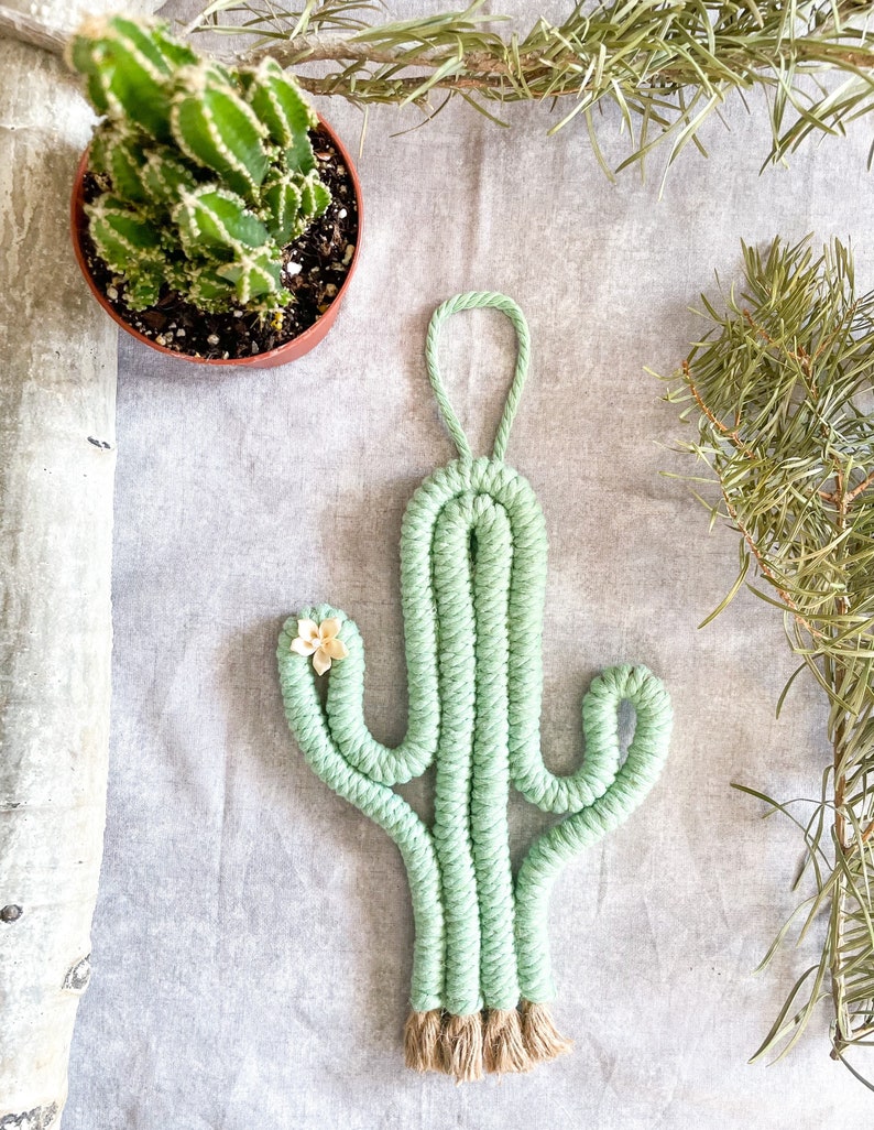 Cactus Wall Hanging Choose Your Color Etsy