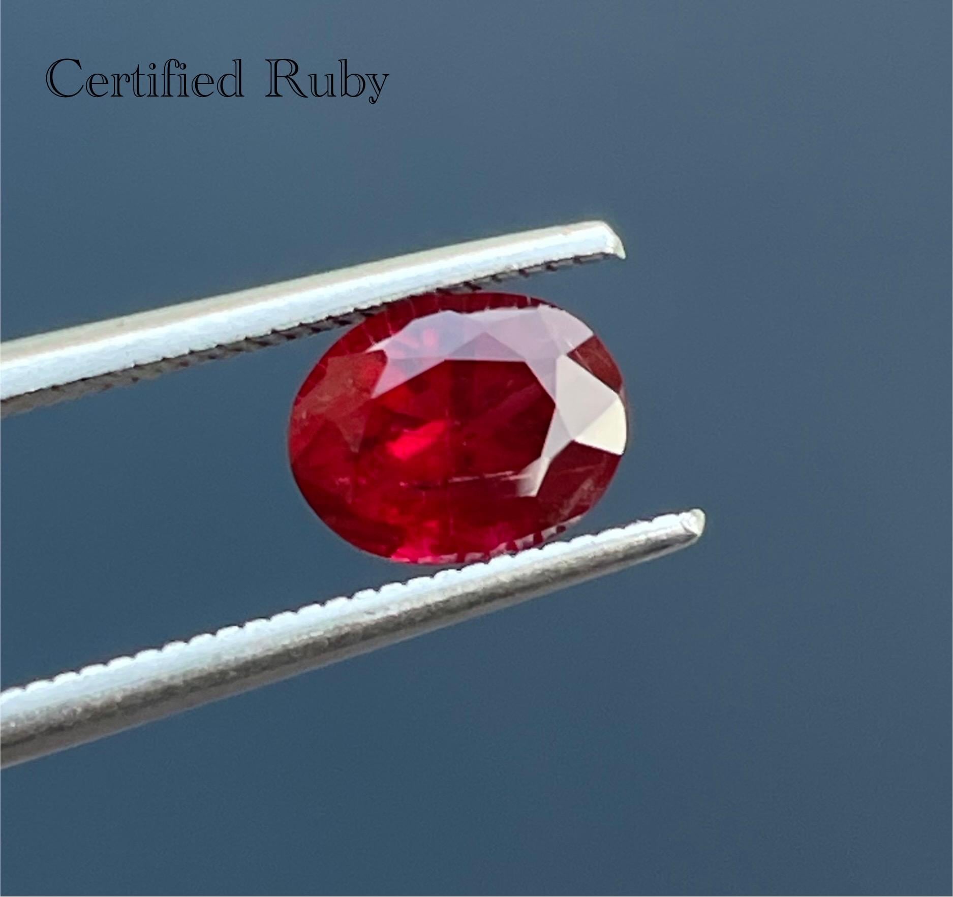 Natural Ruby Unheated Pigeon Blood Red RARE Quality With 