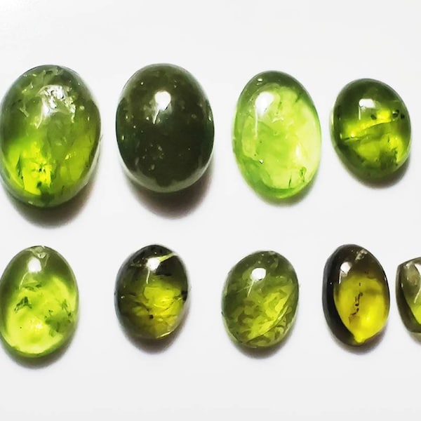 Peridot Cabochon Oval Gemstone, Amazing Peridot Cabochon Gemstone, Natural Peridot Gemstone, peridot cabs, Making For Jewelry