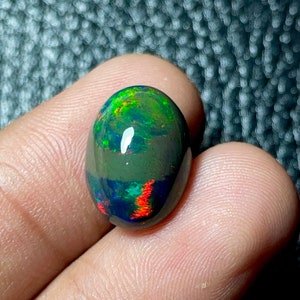 Black Ethiopian opal cabochon Black Opal-Black Opal-Welo fire opal-AAA Quality  Opal Stone - OPAL Oval.Natural Opal 11.50x16mm. 5.90cts