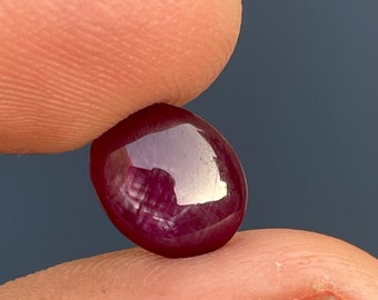 Ruby Cabochon. Unheated.untreated. Ruby, 3.05cts Ruby Cabochon. Pigeon Blood Ruby Oval, Red Ruby.Oval Cabochon,100% Ruby oval. 8x10mm