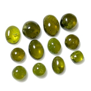 Peridot Cabochon Oval Gemstone, Amazing Peridot Cabochon Gemstone, Natural Peridot Oval Round Cabochon, peridot cabs, Making For Jewelry