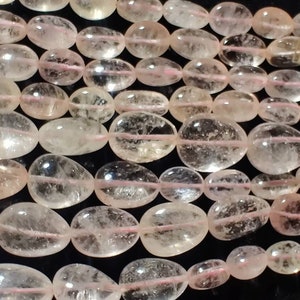 Morganite Beads Morganite Necklace strand, morganite oval beads, gems for jewelry making Size • 5x7 to 14×20mm • 12-14-16-18-20 inches,