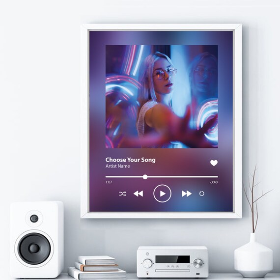 Spotify Personalized Album Cover Music Player Print Wall Art – SF  Customizables