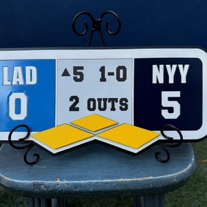 Dodgers Scoreboard Plaque World Series Game 5