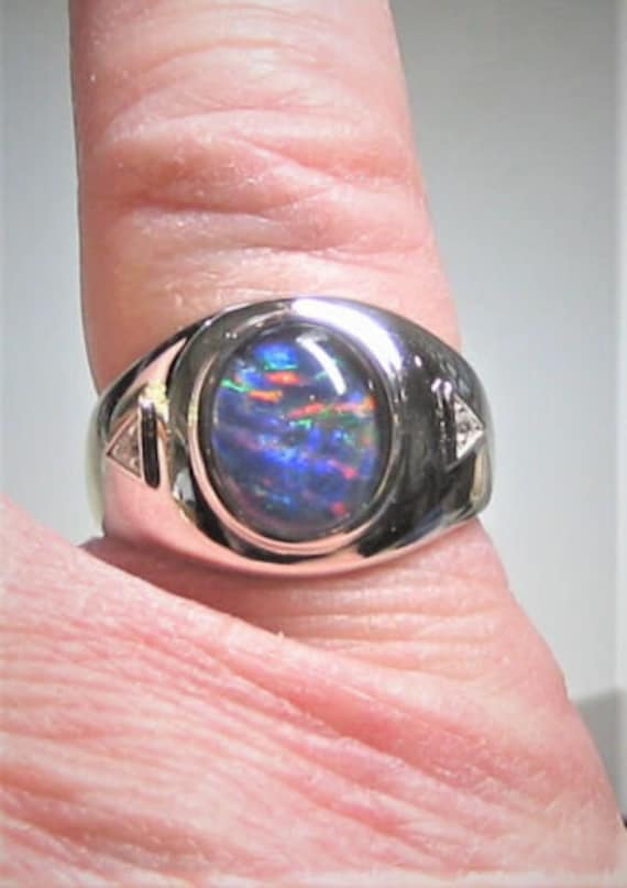 Statement mens opal rings deals