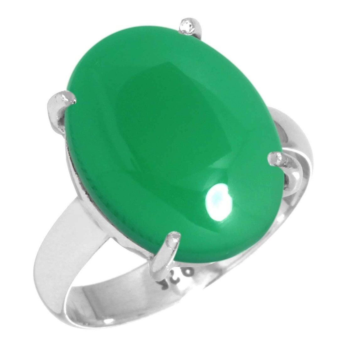 Natural Green Onyx Ring Handmade Ring Gift for Her 925 Etsy