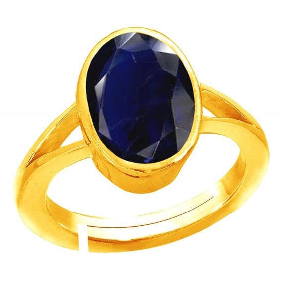 Natural Sapphire Ring Dark Blue Real Sapphire Stone Neelam Stone Ring Shia  Rings | eBay