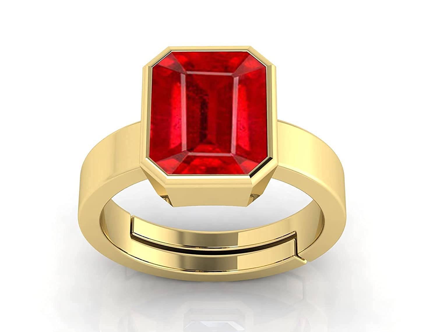 Buy SIDHARTH GEMS 13.25 Ratti Natural Ruby Manik Loose Gemstone Gold Plated  Birthstone Astrology Rashi Ratan Adjustable Ring for Men & Women at  Amazon.in