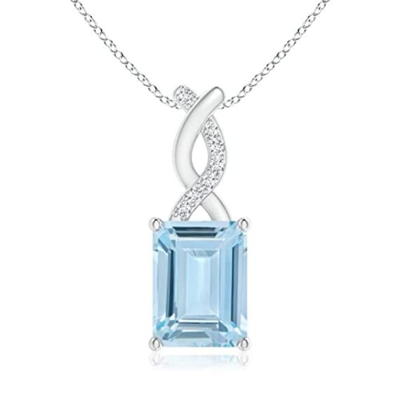 Aquamarine Necklace Aquamarine Pendant Sterling Silver Solid Gold