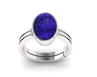 Natural Blue Lapis lazuli Stone Signet Ring 925 Solid Sterling Silver Ring Halloween Gift birthstones for December Mother's Day Gift