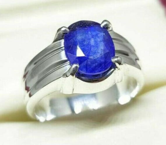 Sapphire Ring for Men Real Sapphire Ring Neelam Ring for Men Royal