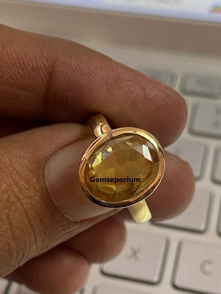 Natural Certified Yellow Sapphire / Pukhraj Panchadhatu Rashi Ratan  Astrological Purpose Ring Handmade Ring for Man & Woman, Gift for Her -  Etsy Canada