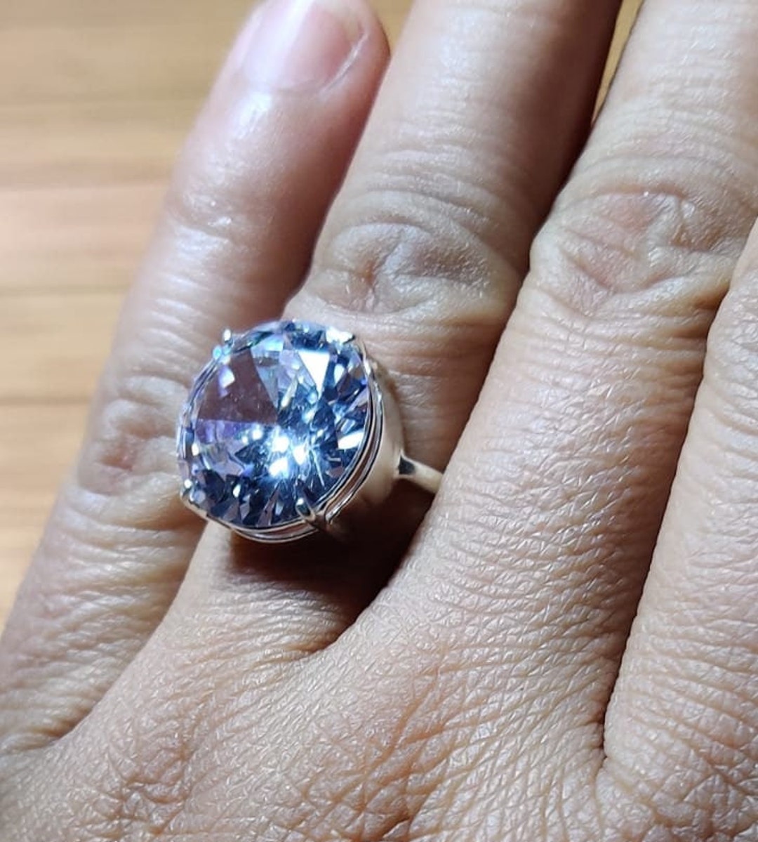 Certified Blue Zircon Ring Aaaquality Zircon 925 Sterling Silver Woman