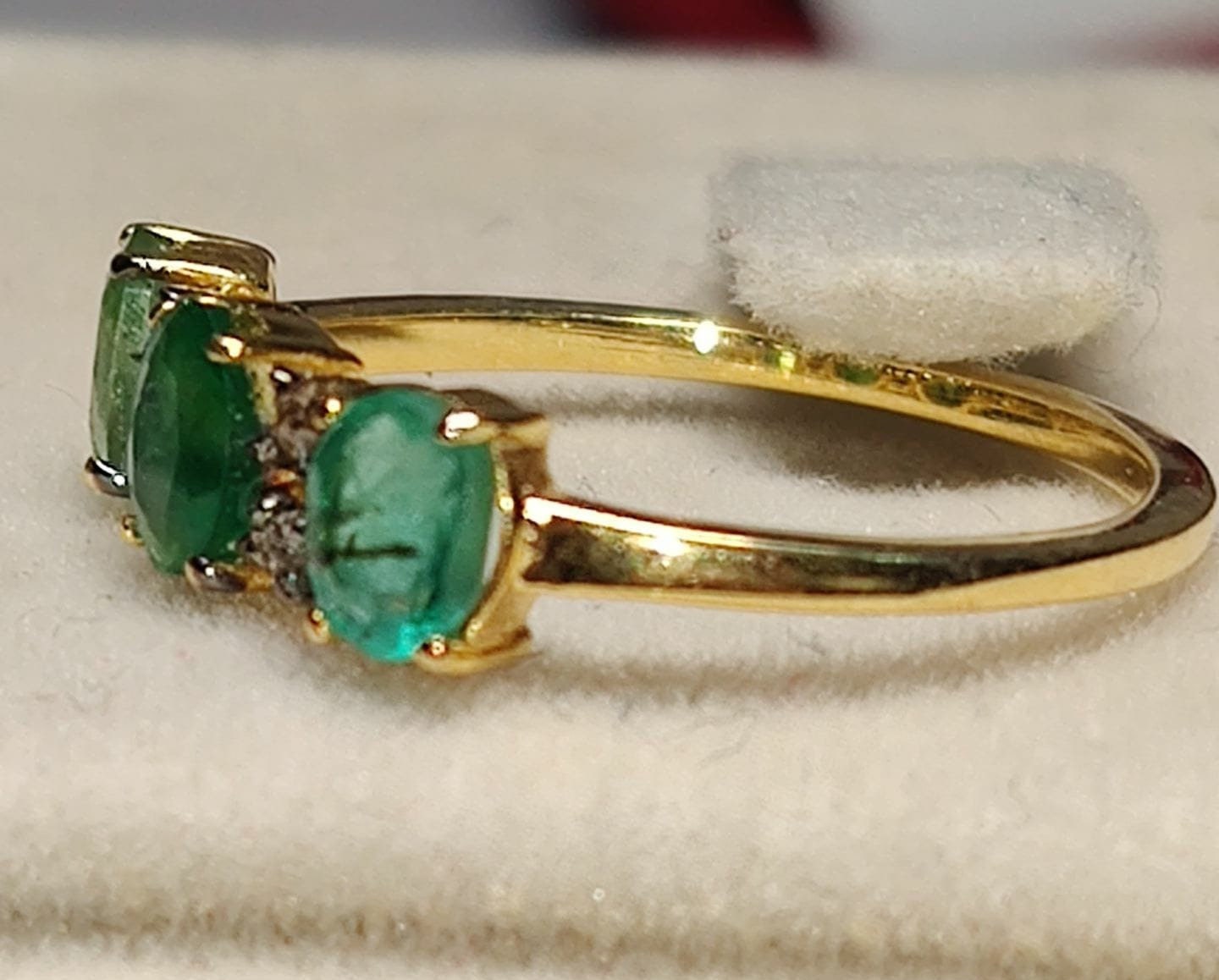 Designs by Gioelli Lab-Created Emerald 10k Gold Ring