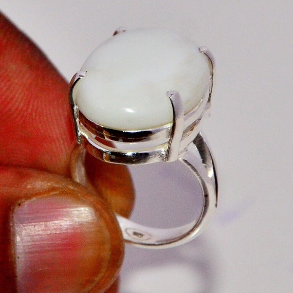 Divya Shakti 12.25-12.50 Carat White Coral Moonga Munga Gemstone Silver Ring  For Men or Women. - Walmart.com