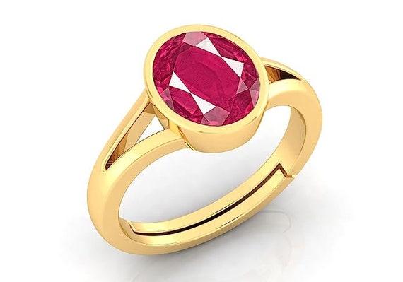 Buy Ceylonmine Gold Plated Ruby Manik Stone Finger Ring For Women Online at  Best Prices in India - JioMart.