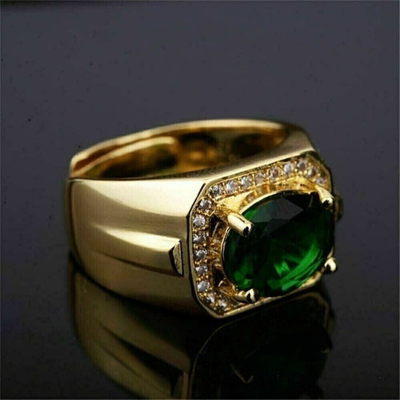 Emerald Zambian Natural - 925 Silver Ring Luxury - Handmade Ring