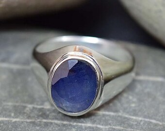 Natural 5.00 -11.50 Carat Blue Sapphire/ Neelam gemstone Ring For Unisex Birthstone Gift Christmas Gift Valentine's Day giftBirthstone