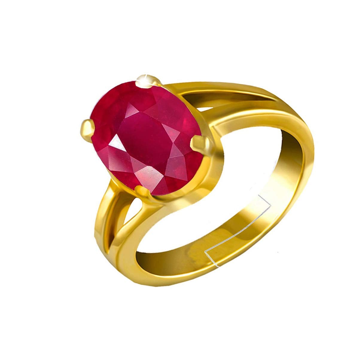 Red 7.25 Ratti Natural Certified Ruby Manik Gemstone Panchdhatu