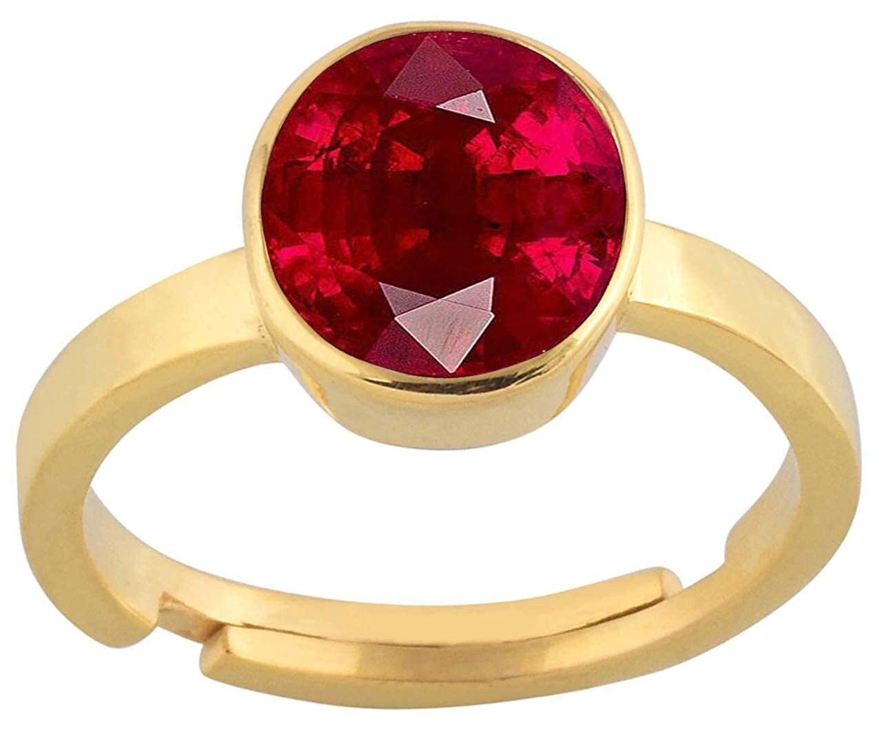 RATAN BAZAAR Natural Manik Stone Ring Certified 6.25 carat manik/Ruby  Precious Stone Astrological Purpose for men & women Stone Ruby Gold Plated  Ring Price in India - Buy RATAN BAZAAR Natural Manik