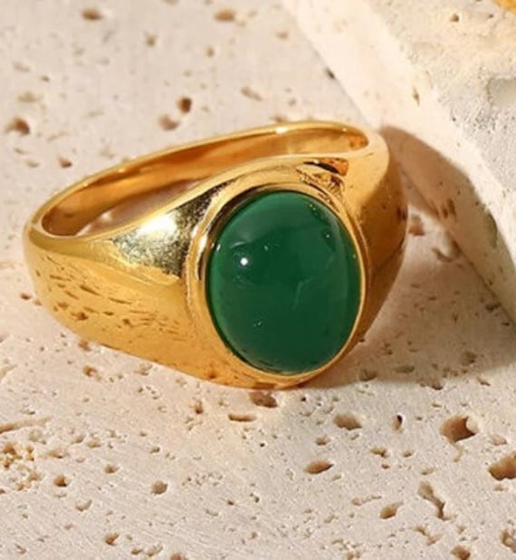 Panna stone ring for hotsell man
