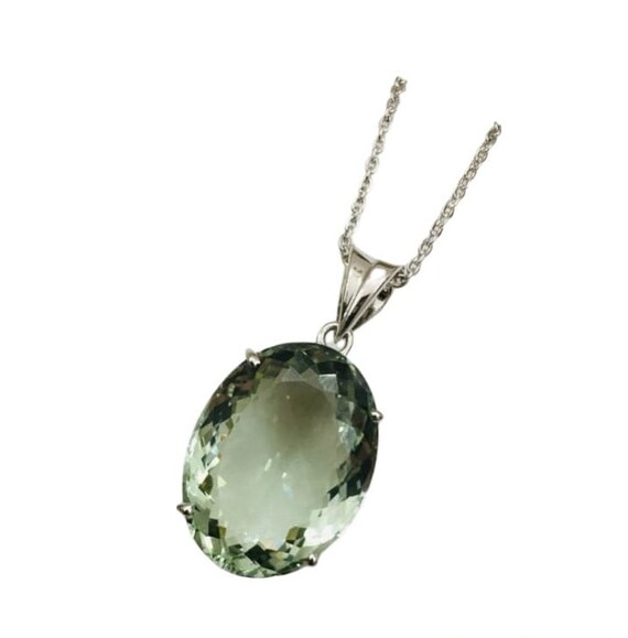 Green amethyst pendant deals