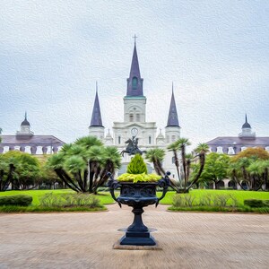 St. Louis Cathedral – New Orleans Canvas Print with Oil Painting Effect